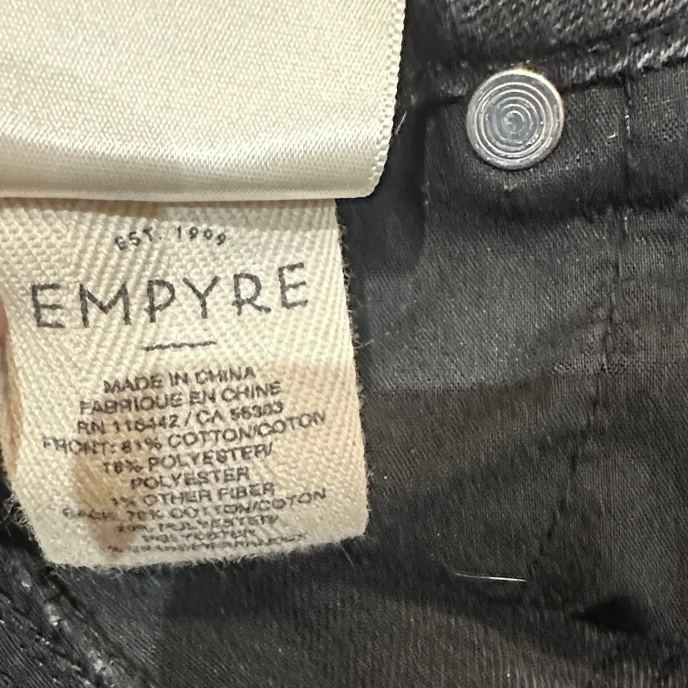 Empyre‎ Black Ripped Jean Shorts